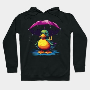 Duck Rainy Day With Umbrella Hoodie